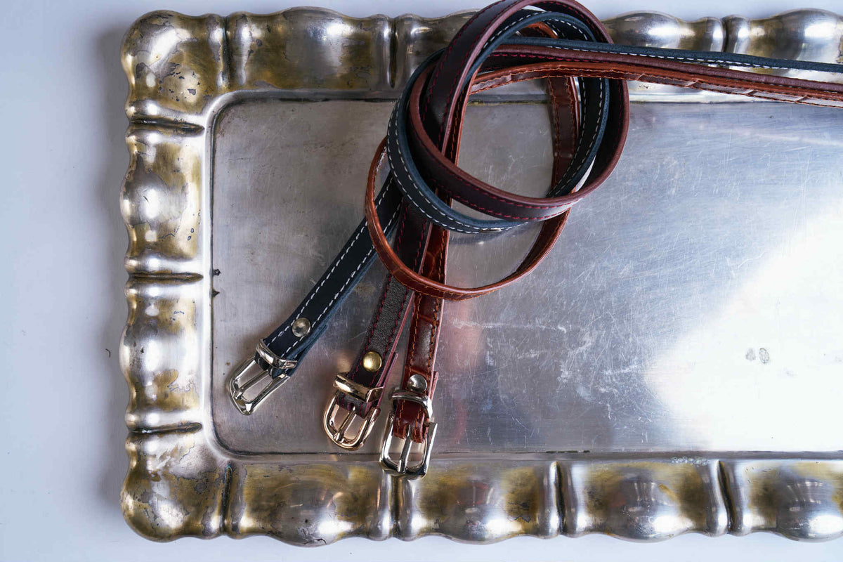 Thin leather Belt