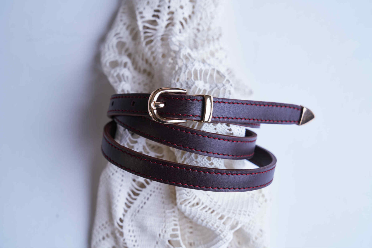 Thin leather Belt